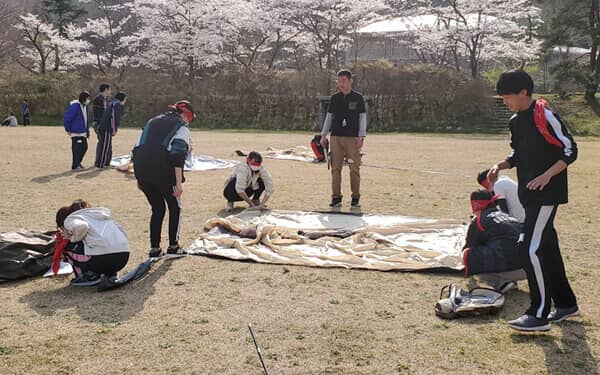 「焚火」の様子